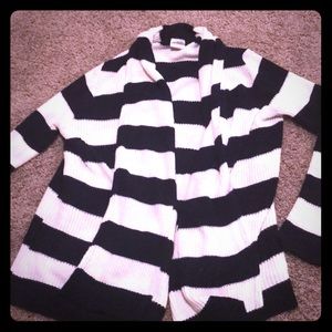 Navy and White Slouchy Maternity Sweater